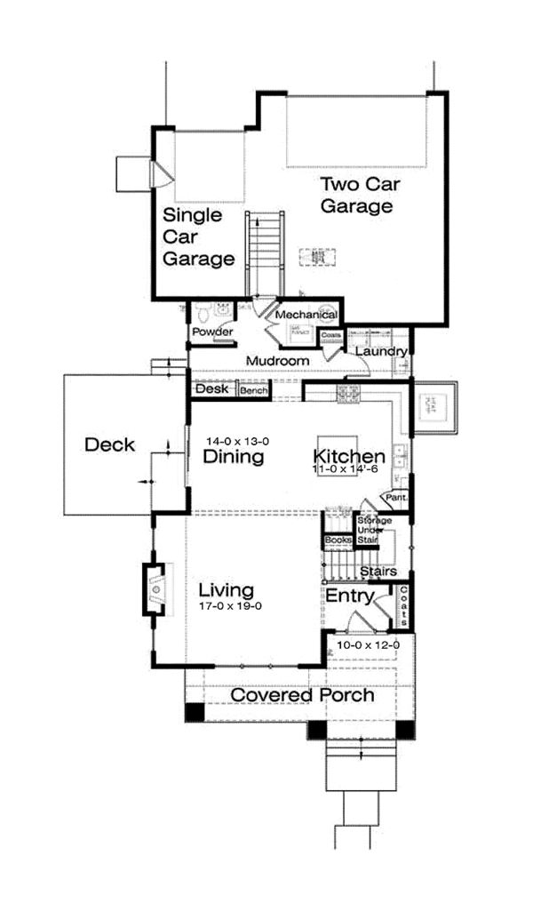 Architectural House Design - Prairie Floor Plan - Main Floor Plan #895-69