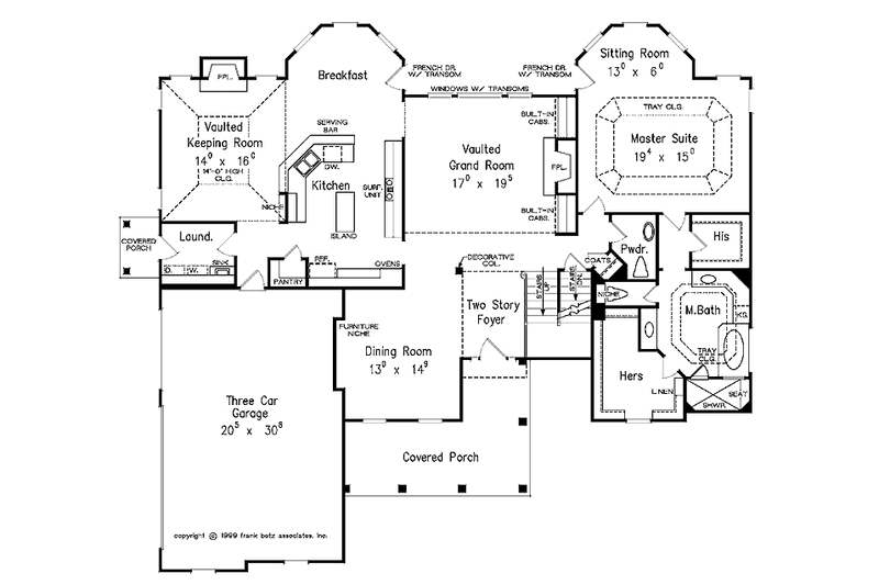 House Plan Design - Floor Plan - Main Floor for Country House Plan #927-567 - 4 bed, 3.5 bath