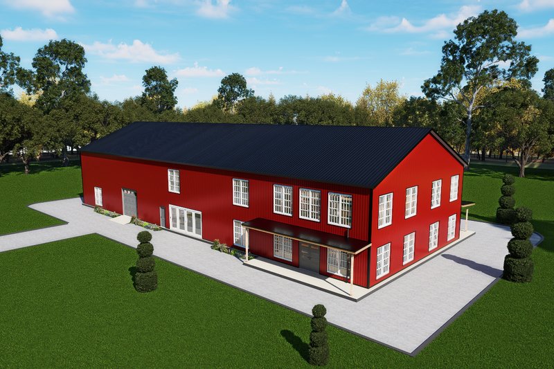 House Design - Exterior - Front Elevation 4 for Barndominium House Plan #1107-51 - 6 bed, 5.5 bath