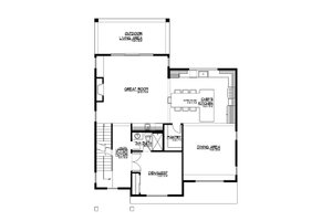 Floor Plan - Main Floor for Traditional House Plan #569-100 - 5 bed, 4 bath