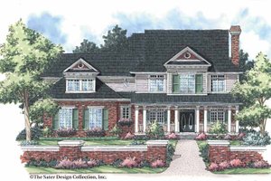 Colonial Exterior - Front Elevation Plan #930-252