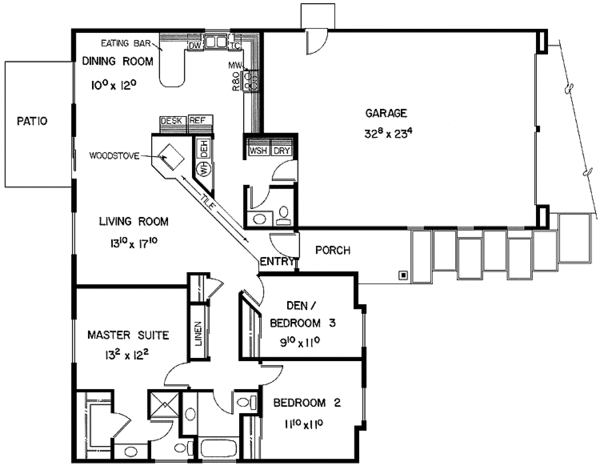 Architectural House Design - Country Floor Plan - Main Floor Plan #60-919