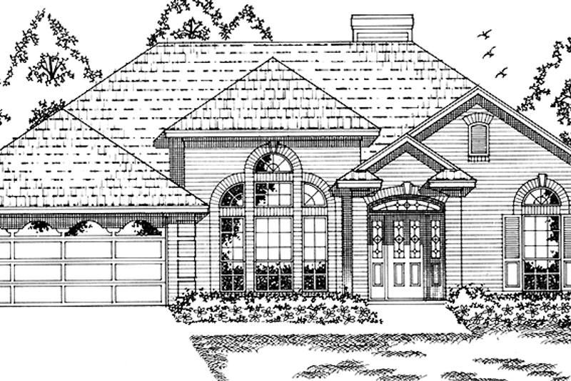 Home Plan - Country Exterior - Front Elevation Plan #42-696