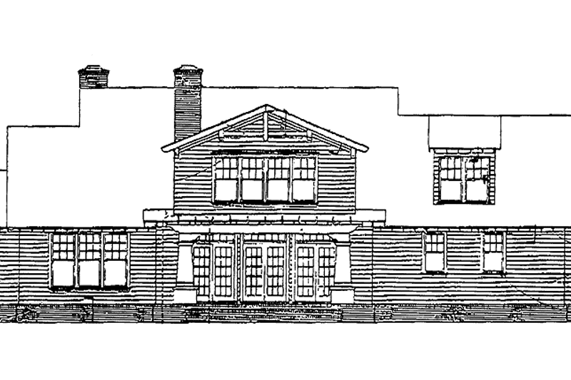 Home Plan - Exterior - Rear Elevation for Craftsman House Plan #429-191 - 3 bed, 2.5 bath