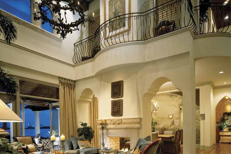 Dream House Plan - Interior - Family Room for Mediterranean House Plan #1039-2 - 5 bed, 5 bath