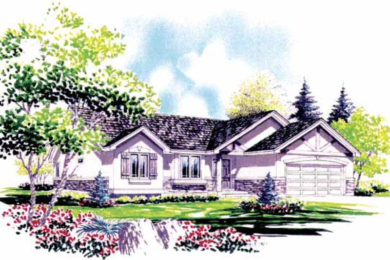 Home Plan - Tudor Exterior - Front Elevation Plan #308-277