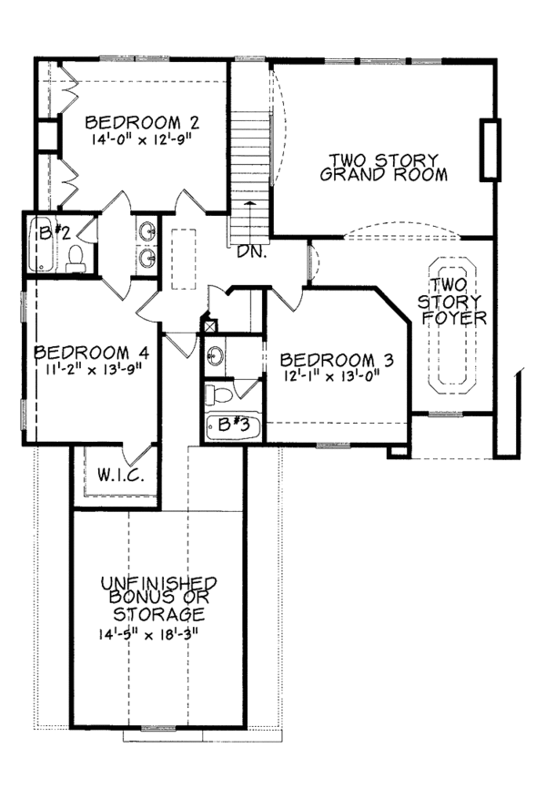 Home Plan - Country Floor Plan - Upper Floor Plan #54-232