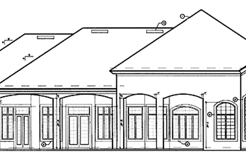 Home Plan - Exterior - Rear Elevation for Mediterranean House Plan #417-536 - 4 bed, 5 bath