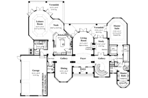 Floor Plan - Main Floor for European House Plan #930-348 - 4 bed, 3.5 bath