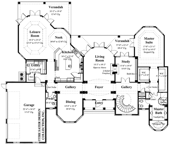 Home Plan - European Floor Plan - Main Floor Plan #930-348