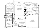 European Style House Plan - 4 Beds 3 Baths 2658 Sq/Ft Plan #119-286 