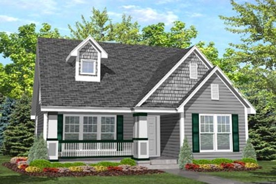 Exterior - Front Elevation for Craftsman House Plan #50-124 - 4 bed, 2 bath
