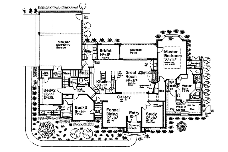 Dream House Plan - Floor Plan - Main Floor for Traditional House Plan #310-1233 - 3 bed, 2.5 bath