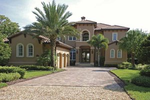 House Blueprint - Mediterranean Exterior - Front Elevation Plan #1019-17