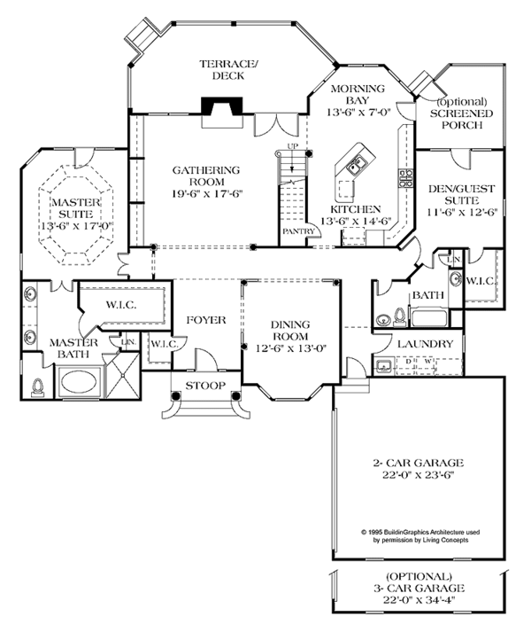 Architectural House Design - Classical Floor Plan - Main Floor Plan #453-417