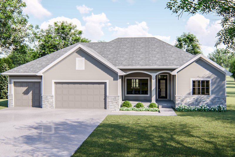 Dream House Plan - Traditional Exterior - Front Elevation Plan #455-123