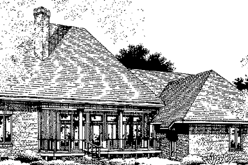 Home Plan - Exterior - Rear Elevation for Classical House Plan #45-443 - 3 bed, 2 bath