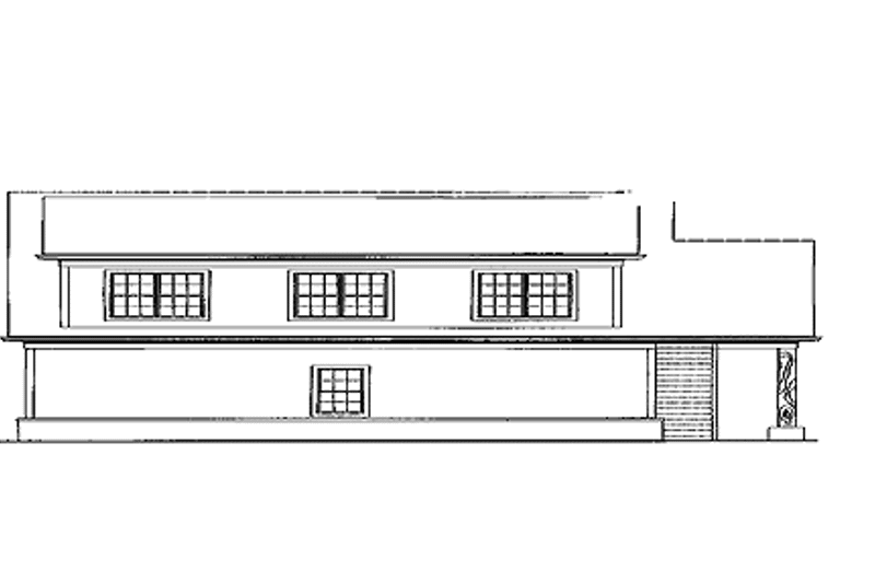 House Blueprint - Exterior - Rear Elevation for Country House Plan #54-316 - 3 bed, 4 bath