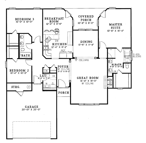 Home Plan - European Floor Plan - Main Floor Plan #17-2713
