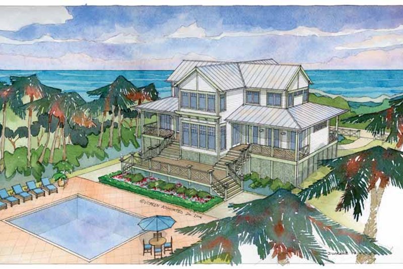 Dream House Plan - Country Exterior - Rear Elevation Plan #928-57