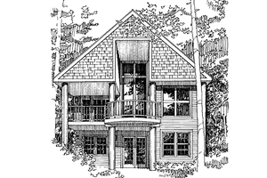 Architectural House Design - Prairie Exterior - Front Elevation Plan #965-7