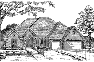 Home Plan - Exterior - Front Elevation for Traditional House Plan #310-1045 - 4 bed, 3 bath