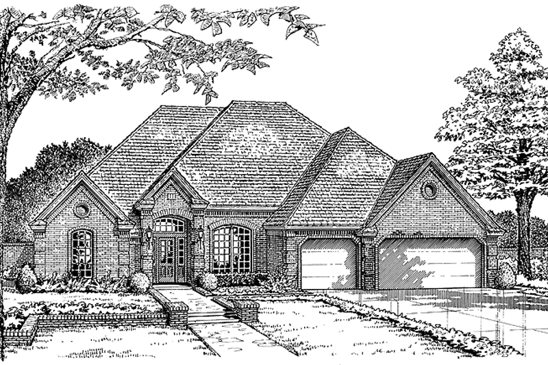 Dream House Plan - Traditional Exterior - Front Elevation Plan #310-1045