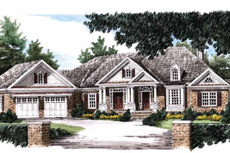 Dream House Plan - Country Exterior - Front Elevation Plan #927-653