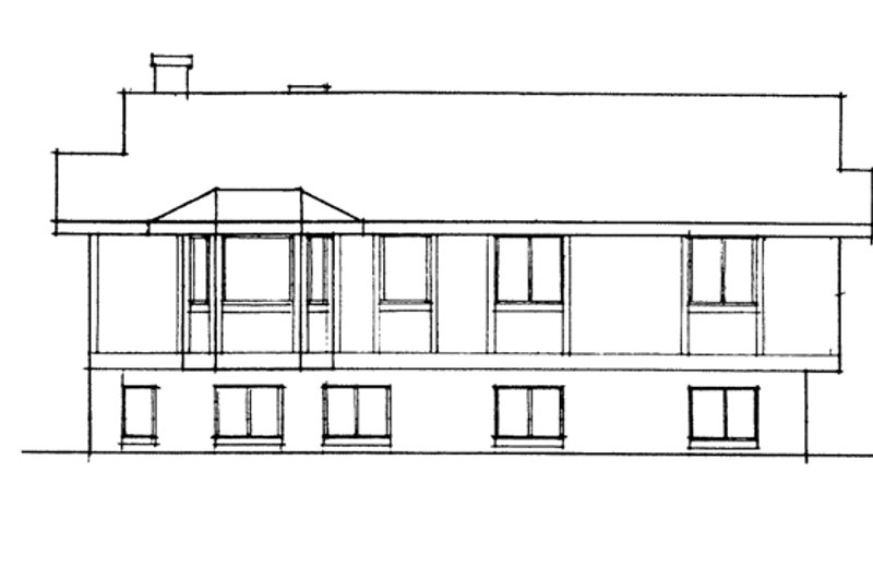 House Design - Exterior - Other Elevation for Prairie House Plan #60-1039 - 4 bed, 3 bath