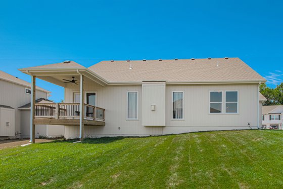 Exterior - Rear Elevation for Farmhouse House Plan #20-2462 - 3 bed, 2.5 bath