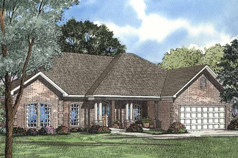Home Plan - Exterior - Front Elevation 3 for European House Plan #17-3158 - 4 bed, 2 bath