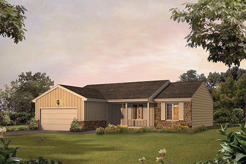 Dream House Plan - Ranch Exterior - Front Elevation Plan #57-508
