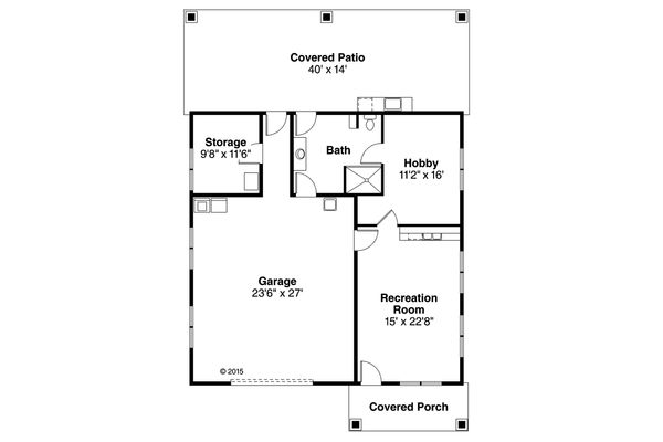 House Plan Design - Craftsman Floor Plan - Main Floor Plan #124-1072