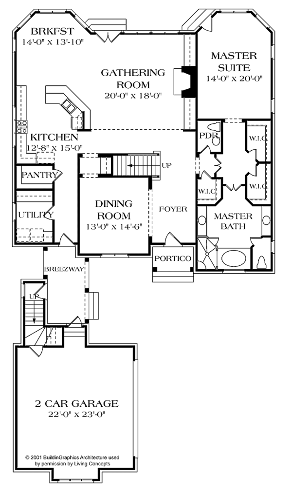 House Plan Design - Traditional Floor Plan - Main Floor Plan #453-396