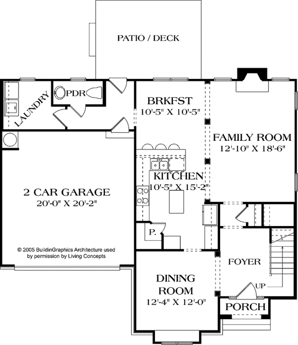 Architectural House Design - Traditional Floor Plan - Main Floor Plan #453-519