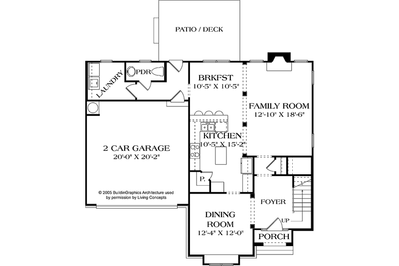Dream House Plan - Floor Plan - Main Floor for Traditional House Plan #453-519 - 3 bed, 2.5 bath