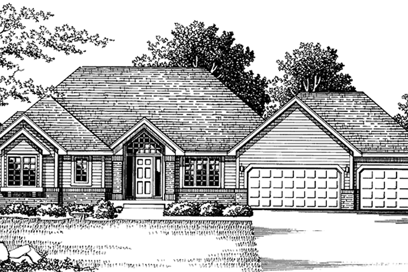Dream House Plan - Prairie Exterior - Front Elevation Plan #981-27