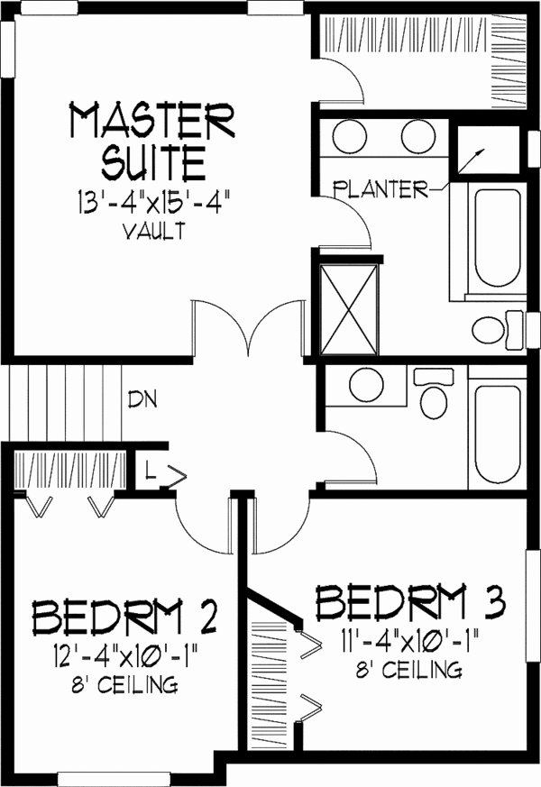 Dream House Plan - Tudor Floor Plan - Upper Floor Plan #51-758