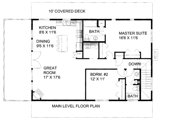 Home Plan - Cabin Floor Plan - Main Floor Plan #117-792