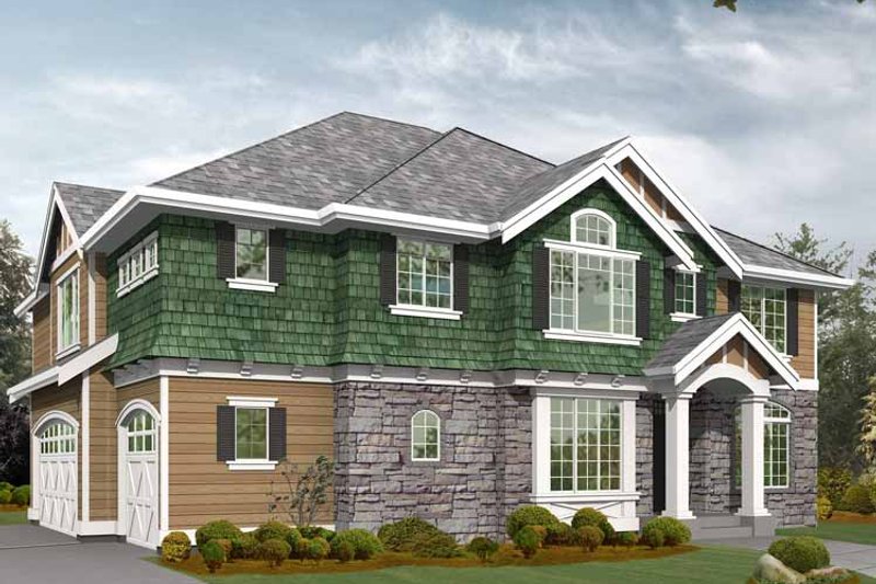 Dream House Plan - Exterior - Front Elevation 3 for Craftsman House Plan #132-374 - 4 bed, 2.5 bath