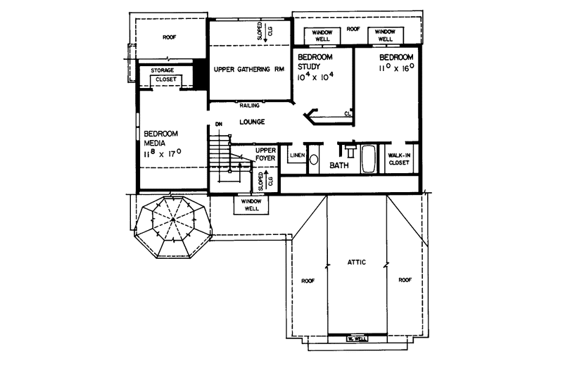 Home Plan - Floor Plan - Upper Floor for Victorian House Plan #72-895 - 4 bed, 2.5 bath