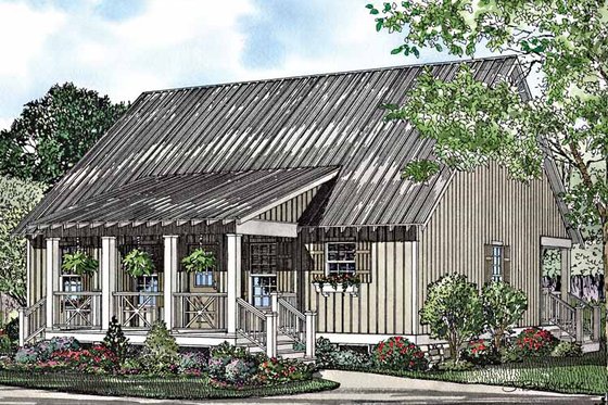 Exterior - Front Elevation 3 for Bungalow House Plan #17-3171 - 4 bed, 2 bath