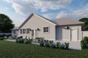 Exterior - Rear Elevation 1 for Traditional House Plan #1060-172 - 3 bed, 2 bath