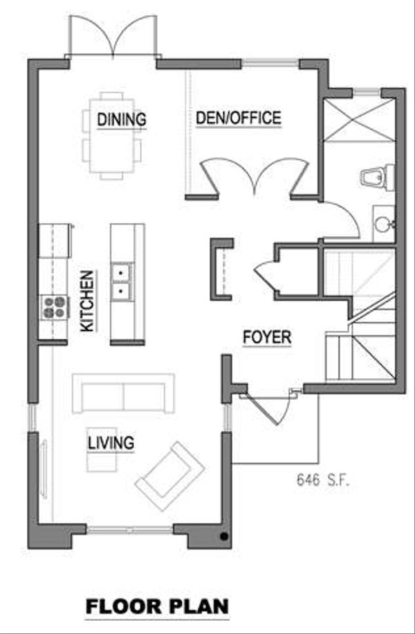 Modern Floor Plan - Main Floor Plan #512-2