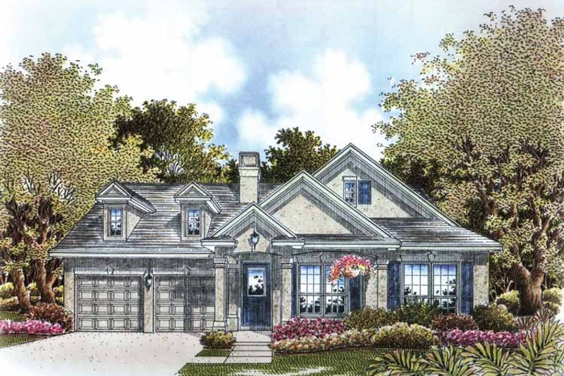 Home Plan - Exterior - Front Elevation 3 for Colonial House Plan #999-168 - 2 bed, 2 bath