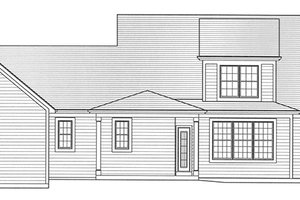 Exterior - Rear Elevation for Colonial House Plan #46-864 - 4 bed, 2.5 bath
