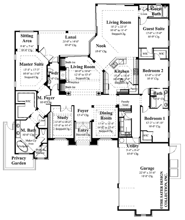 Mediterranean Floor Plan - Main Floor Plan #930-55