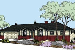 Prairie Exterior - Front Elevation Plan #60-1031