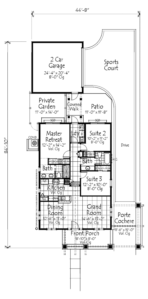 House Blueprint - Craftsman Floor Plan - Main Floor Plan #1007-19