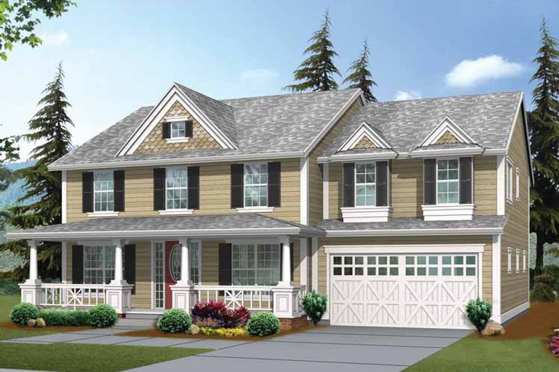 Dream House Plan - Exterior - Front Elevation 3 for Craftsman House Plan #132-424 - 4 bed, 2.5 bath